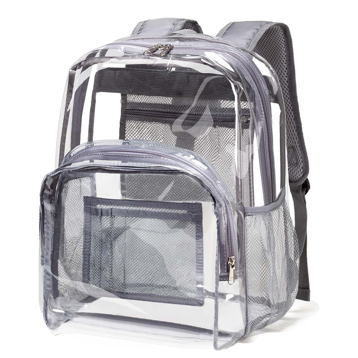 Unisex transparent backpack with breathable mesh design Stornfield