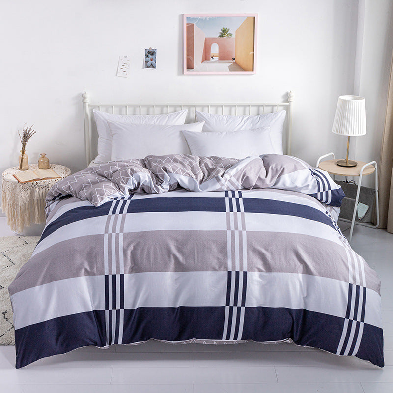 Plaid Patterned Quilted Comforter Set