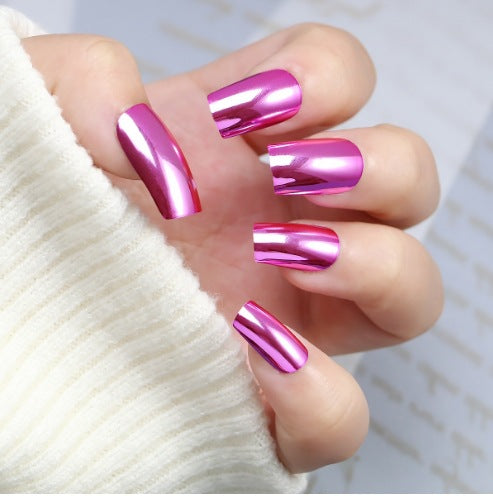 Glossy Metallic Press-On Nail Art Stornfield