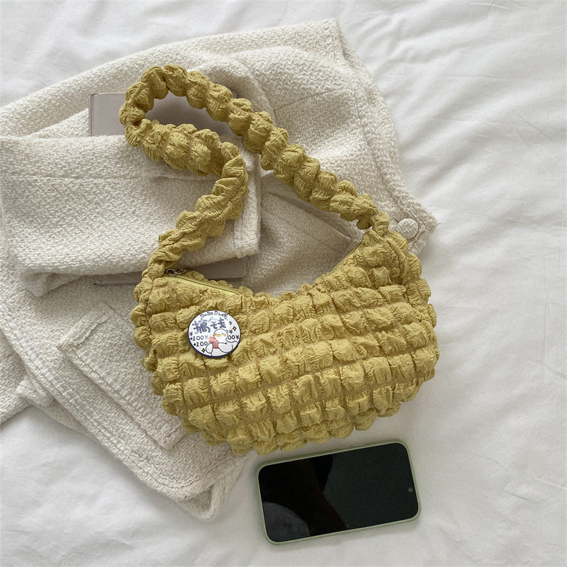 Textured Knitted Shoulder Handbag