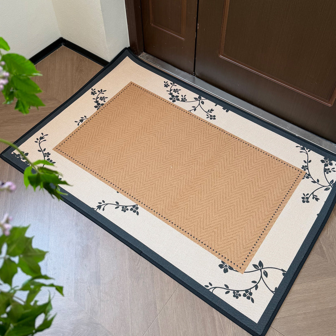 Stylish Floral-Designed Indoor Doormat