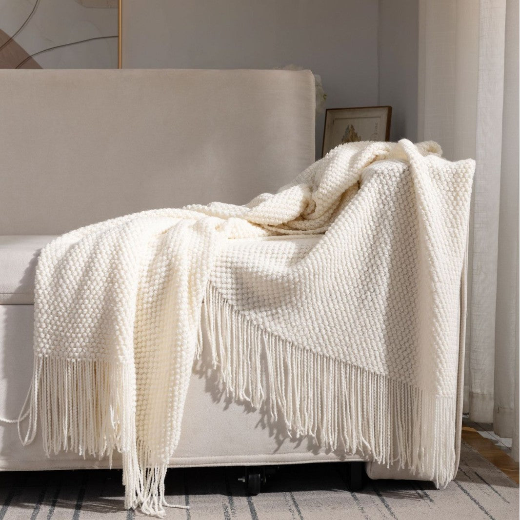 Textured Cozy Throw Blanket