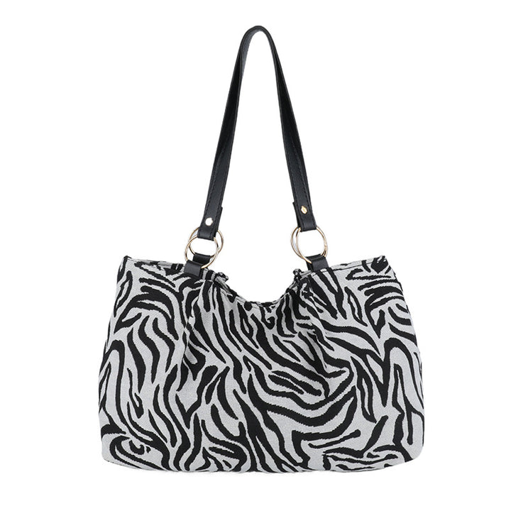 Stylish Zebra Print Canvas Tote Bag Stornfield