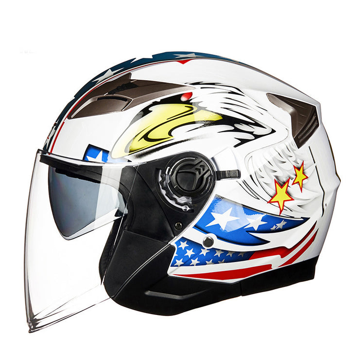 Full-Face Motorcycle Helmet with Integrated Visor Stornfield