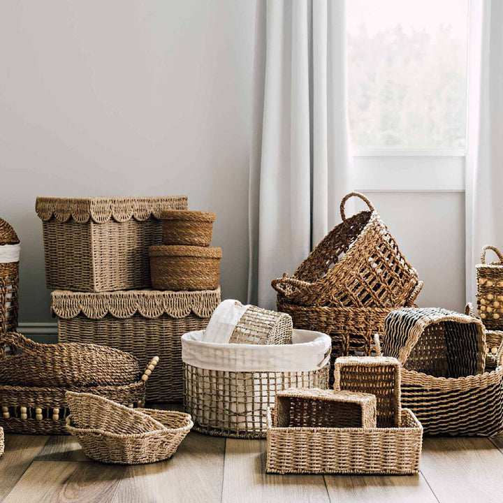 Rectangular Natural Woven Storage Basket Stornfield