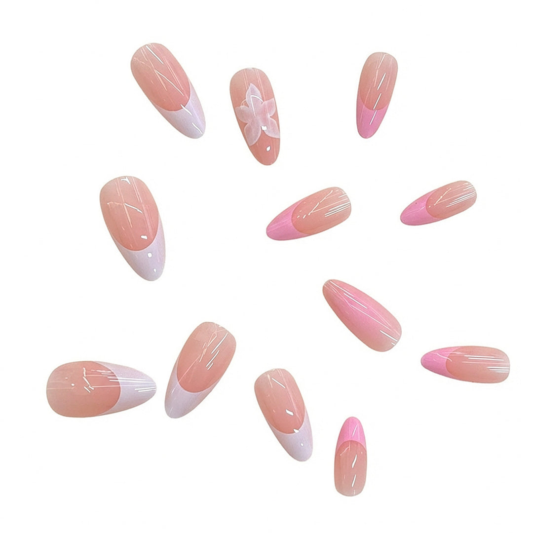 Artistic Floral Press-On Nail Design Stornfield