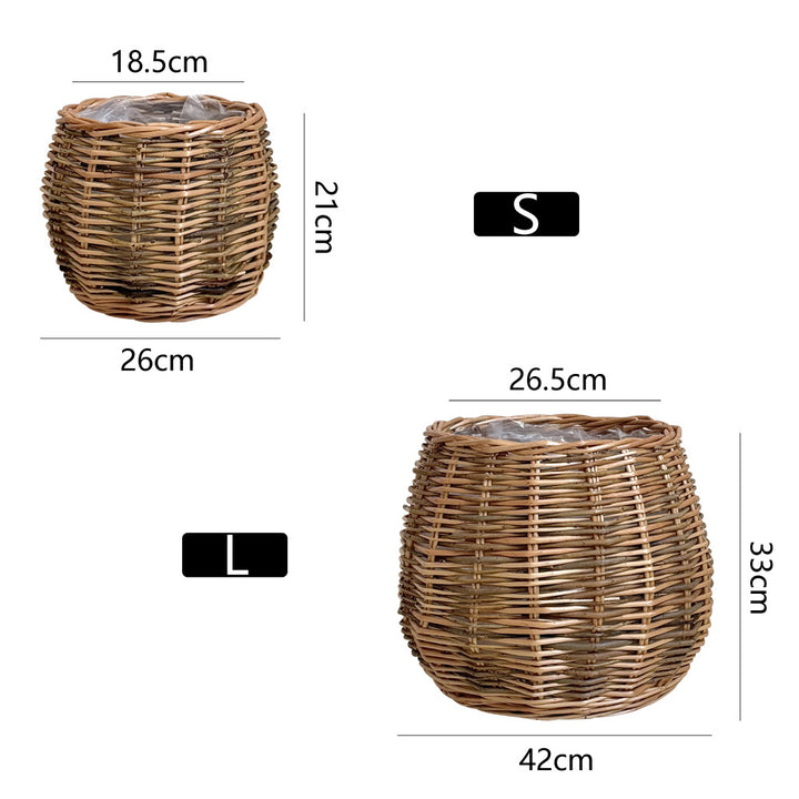 High-quality plant basket made of natural willow Stornfield