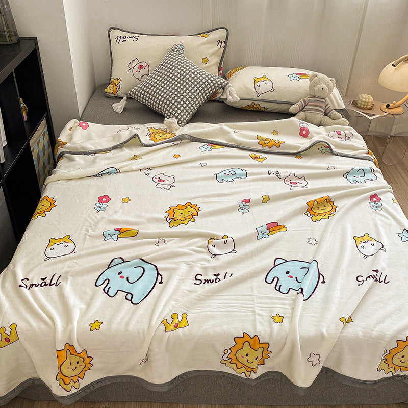 Plush Floral Bedspread and Pillowcase Set
