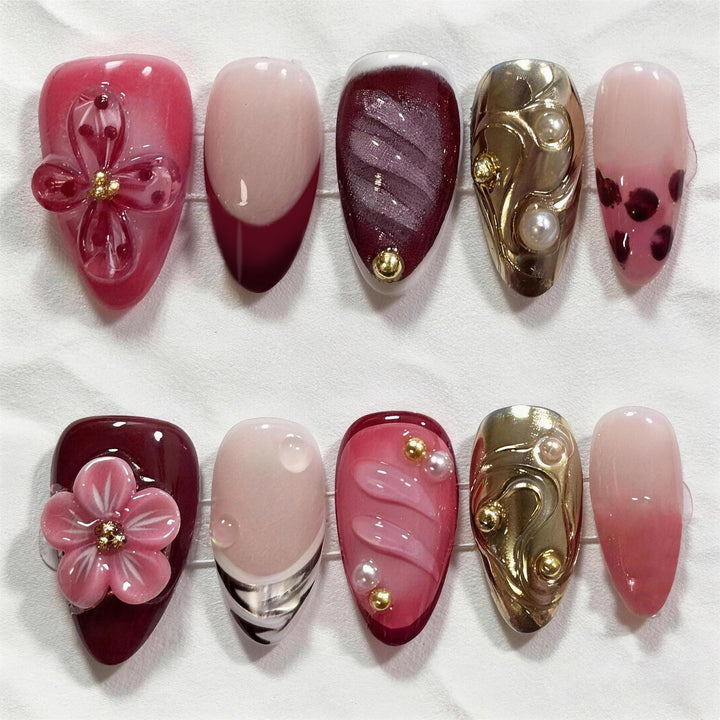 Decorative Floral Press-On Nail Art Set Stornfield 1790636707