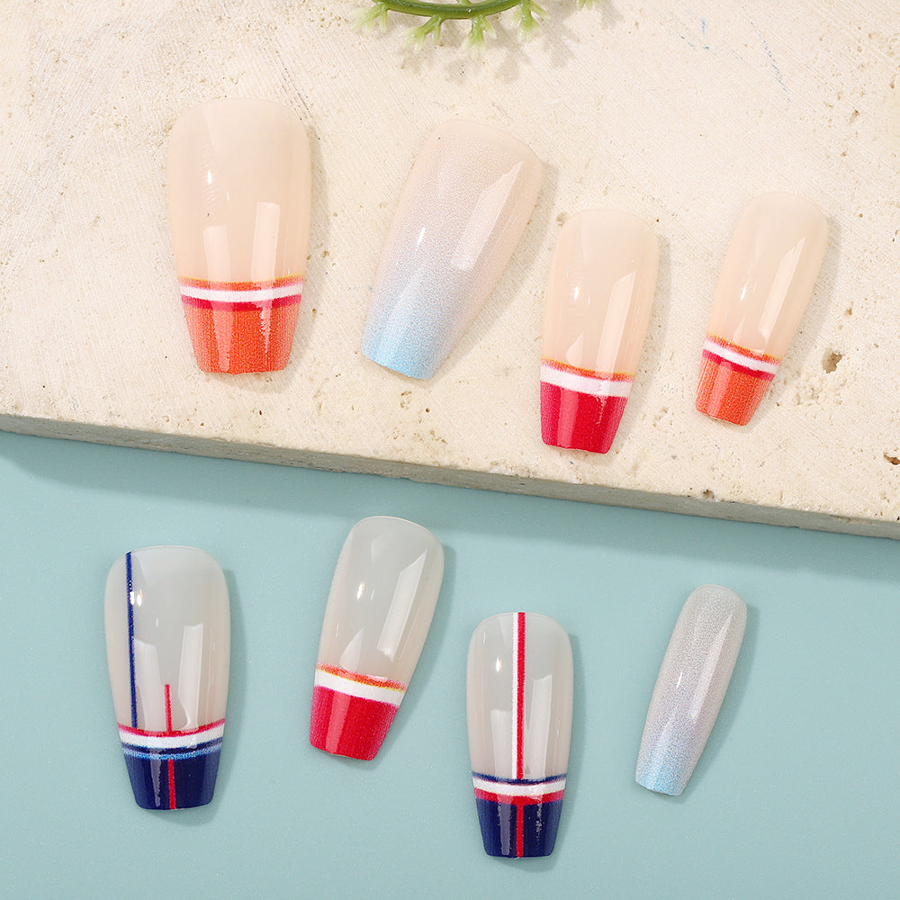 Artificial Nail Set in Modern Gradient Design Stornfield
