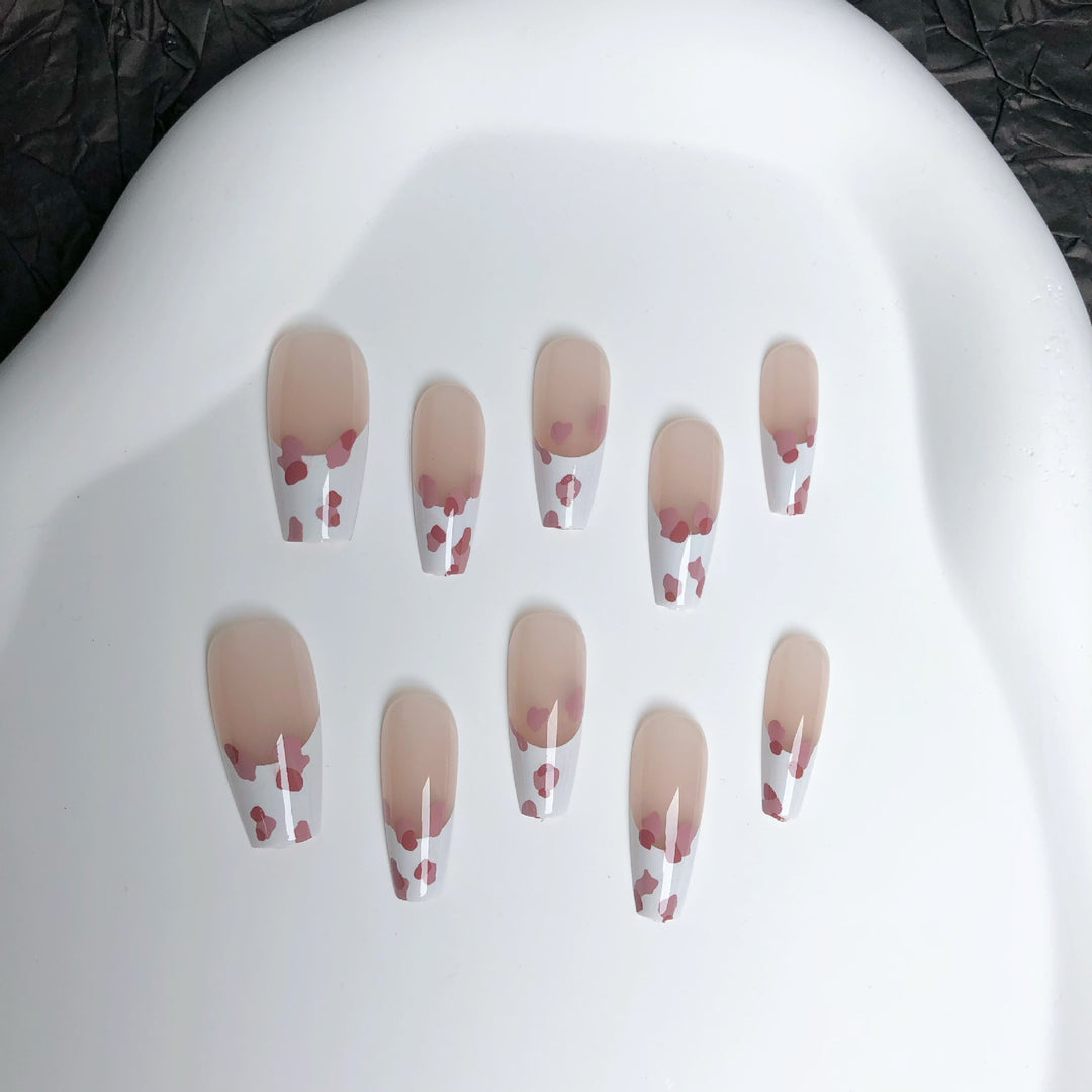 Floral Accent Press-On Nail Art Set