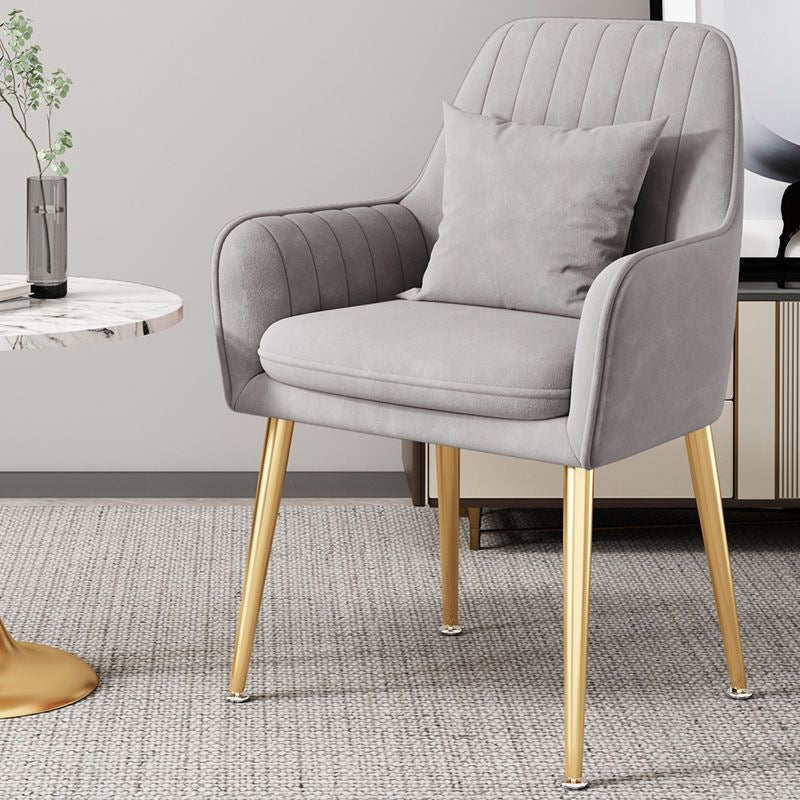 Modern Accent Chair with Gold Legs Stornfield