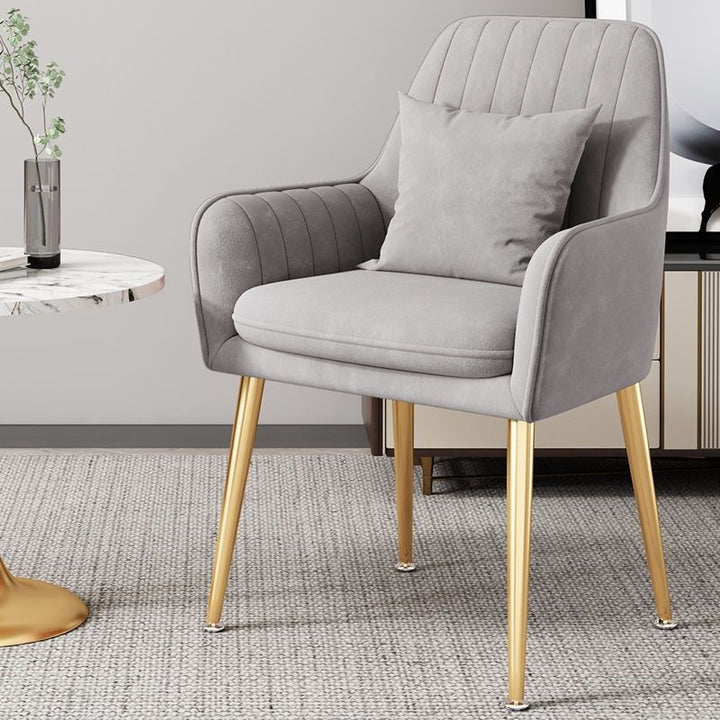 Modern Accent Chair with Gold Legs Stornfield