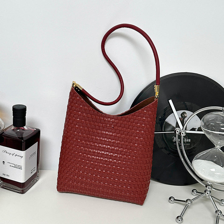 Textured Weave Shoulder Bag