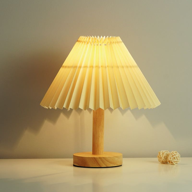 Modern Table Lamp with Pleated Shade