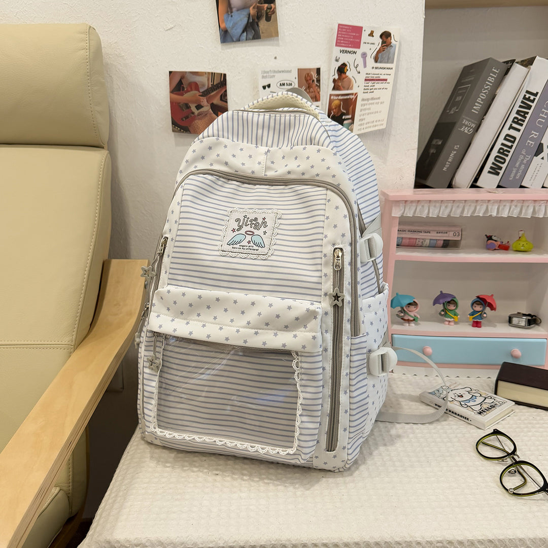 Trendy Striped School Backpack Stornfield