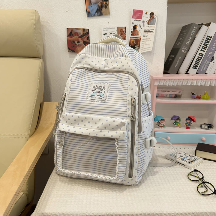 Trendy Striped School Backpack Stornfield