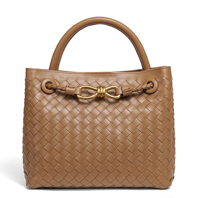 Elegant Braided Leather Tote Stornfield