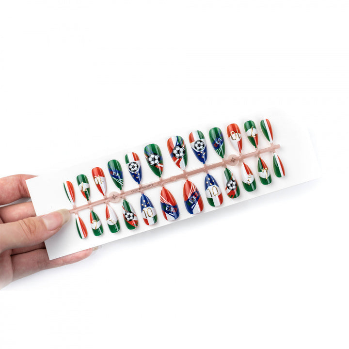Soccer-Themed Press-On Nails