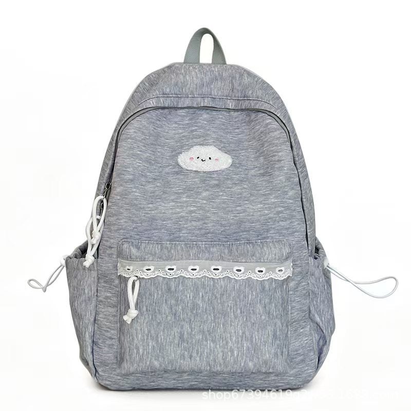 Backpack with Playful Cloud Design and Practical Compartments Stornfield