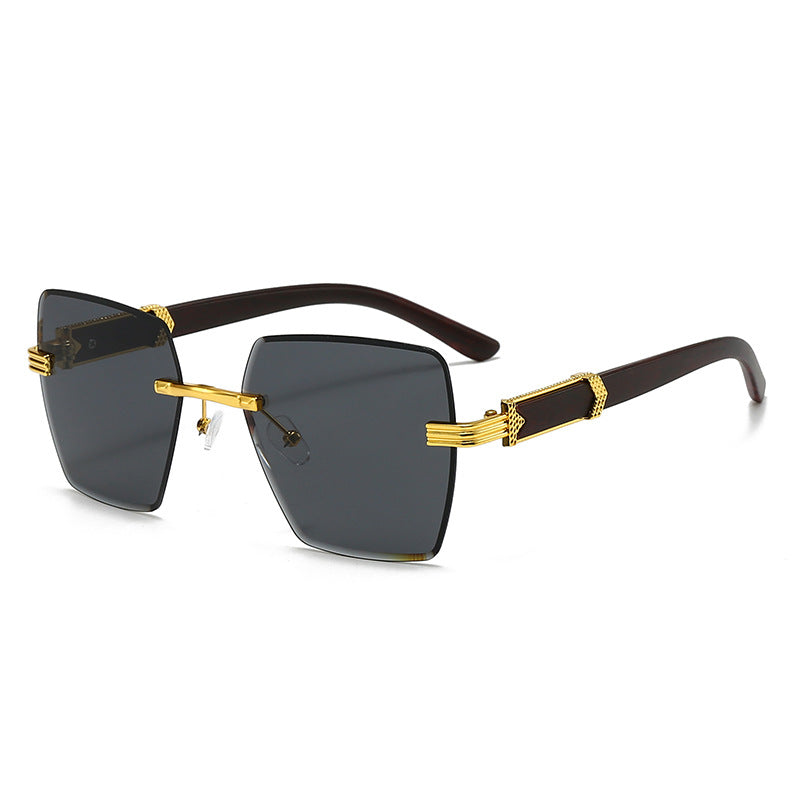 Women's extravagant square sunglasses with golden accents Stornfield