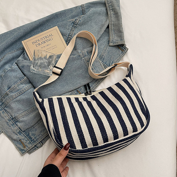Casual Striped Shoulder Bag