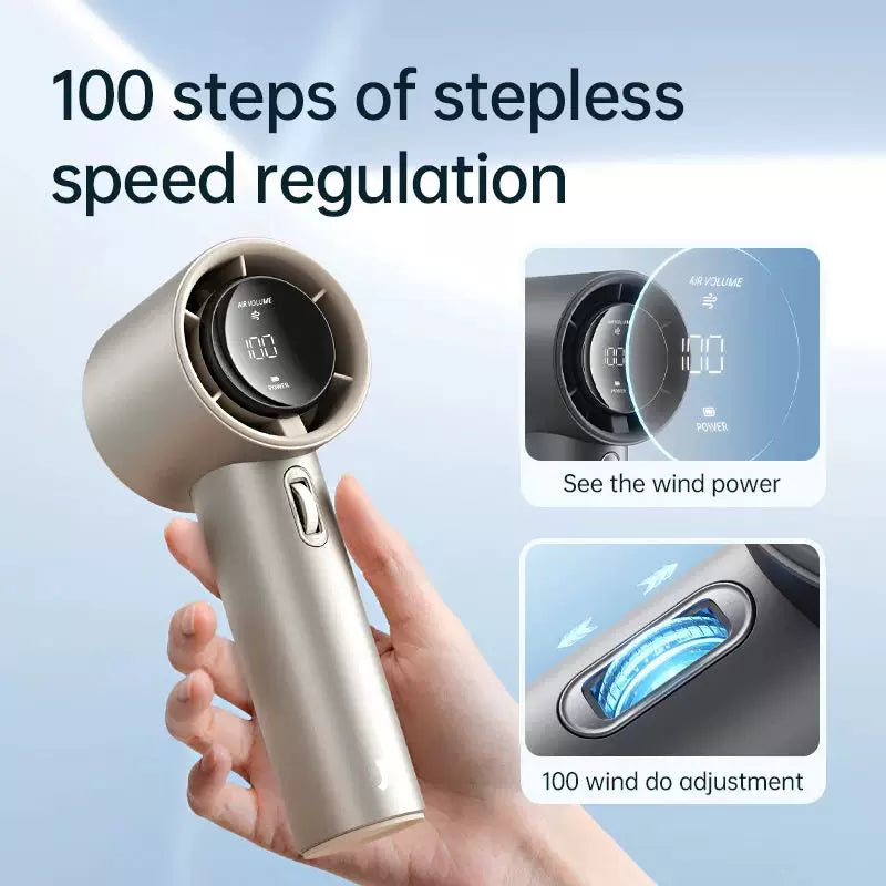Unisex one-size rechargeable wireless portable hair dryer with digital display, multiple speed wind control and travel lanyard Stornfield