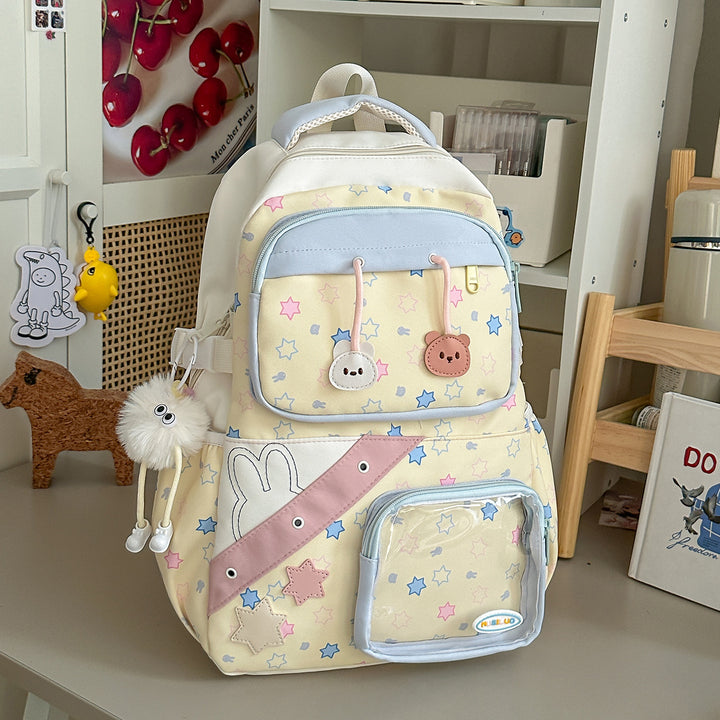 Playful Embroidered Star-Themed Backpack Stornfield