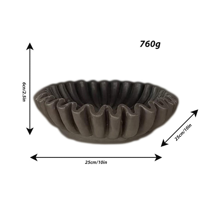 Decorative serving bowl with wave design Stornfield