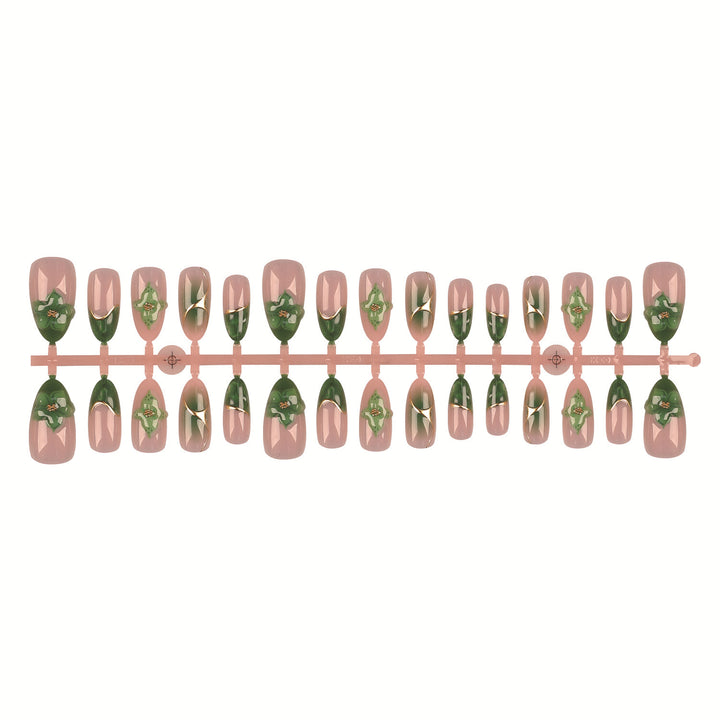 Artistic Floral Nail Tip Set