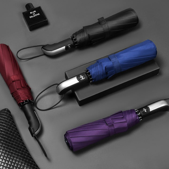 Women's Folding Umbrella with Ergonomic and Elegant Handle Stornfield
