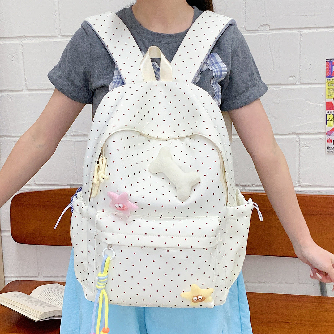 Cute Polka Dot Graphic Backpack Stornfield
