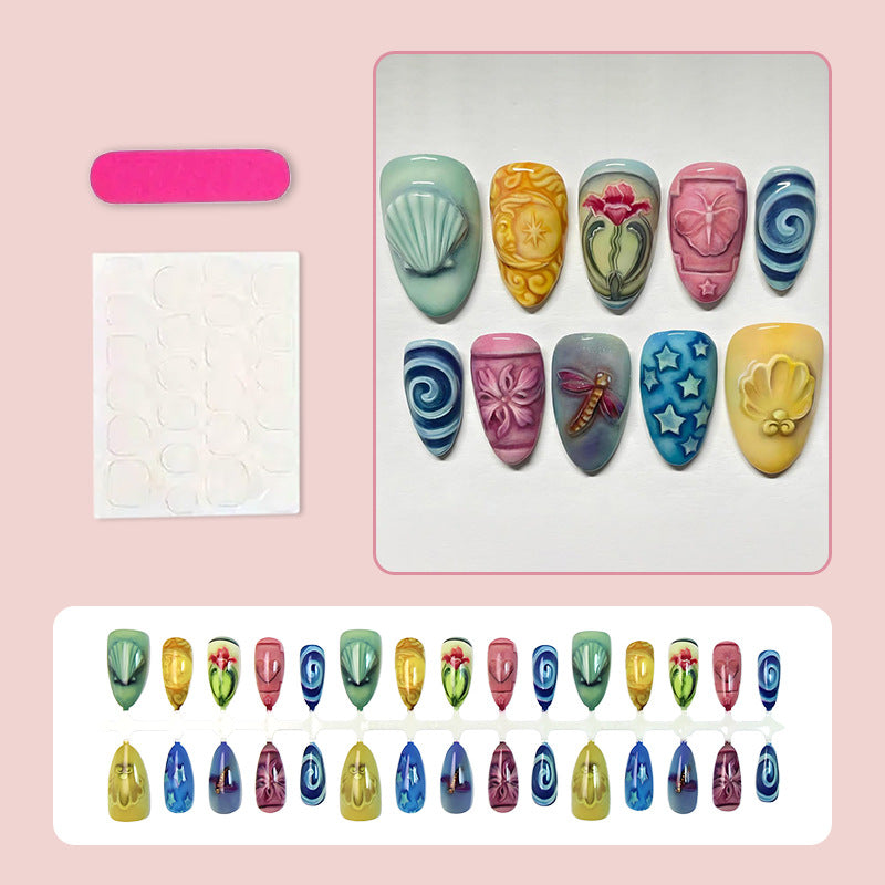 Nail art set with maritime designs and intricate embellishments Stornfield