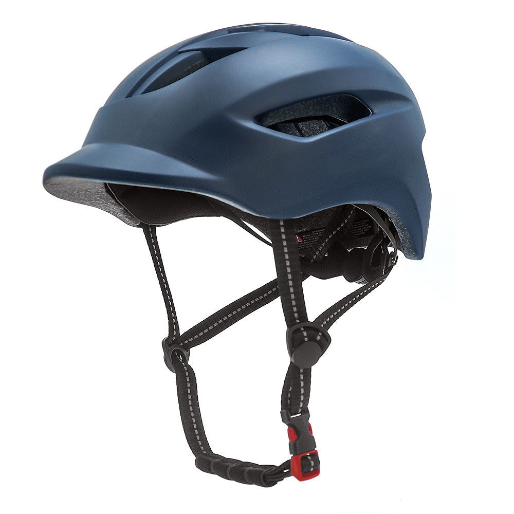 urban commuter cycling helmet with adjustable retention and integrated visor Stornfield