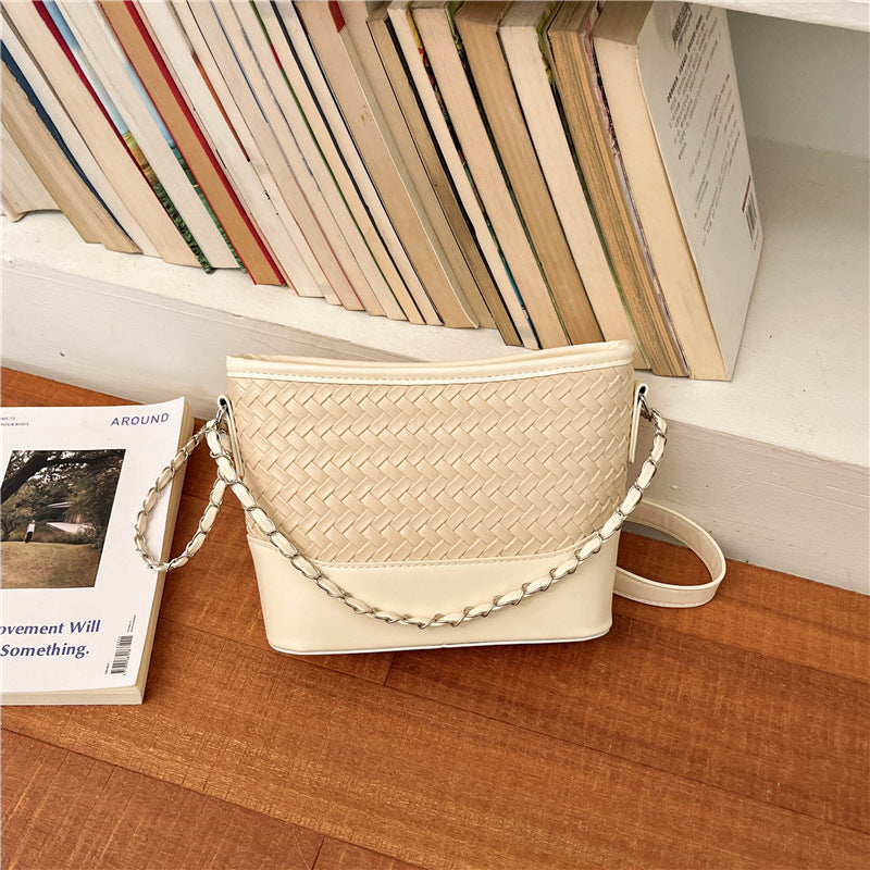 Woven Leather Crossbody Bag
