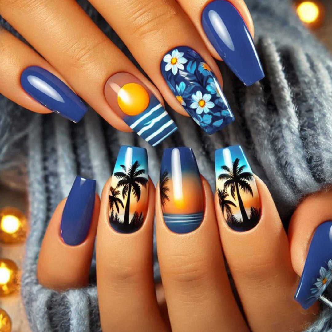 Tropical Sunset Nail Art Stornfield