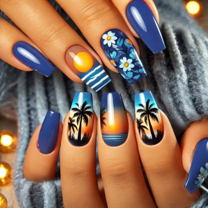Tropical Sunset Nail Art Stornfield