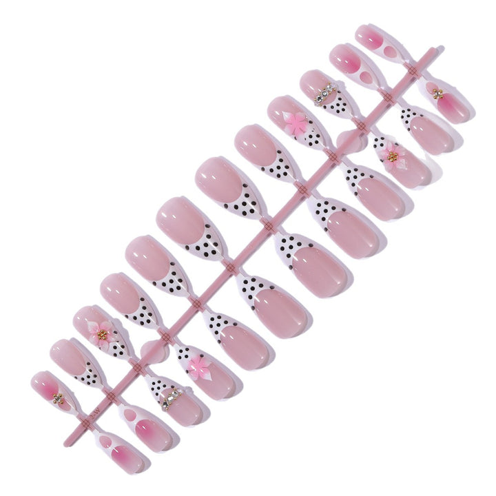Floral-Accented Stiletto Nail Art Extensions Stornfield