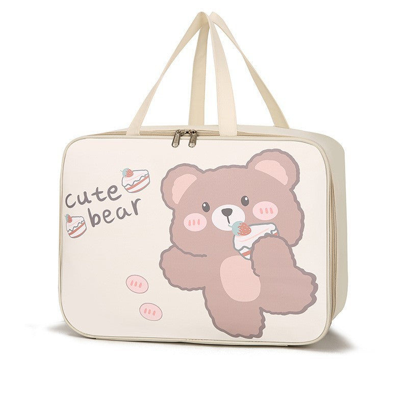 Cute Cartoon Bear Canvas Tote