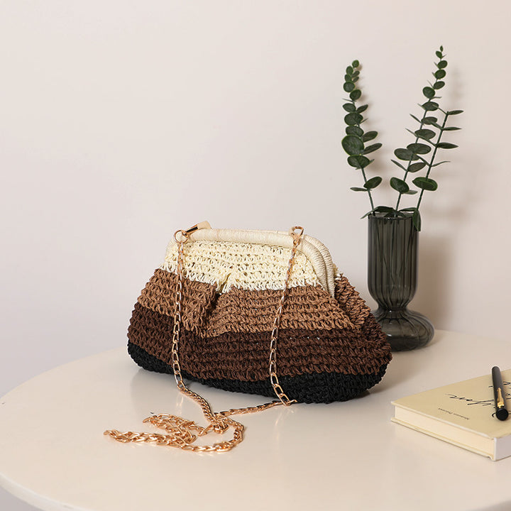 Handmade basket bag with trendy gradient Stornfield