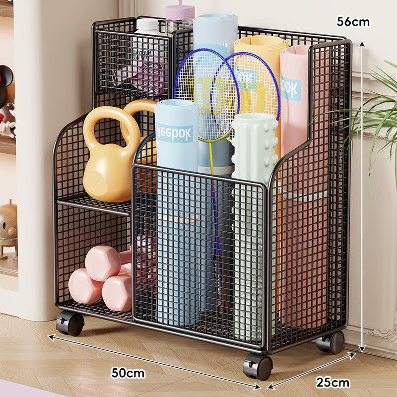 Compact Over-Cabinet Hanging Wire Grid Storage Basket with Dual Hooks