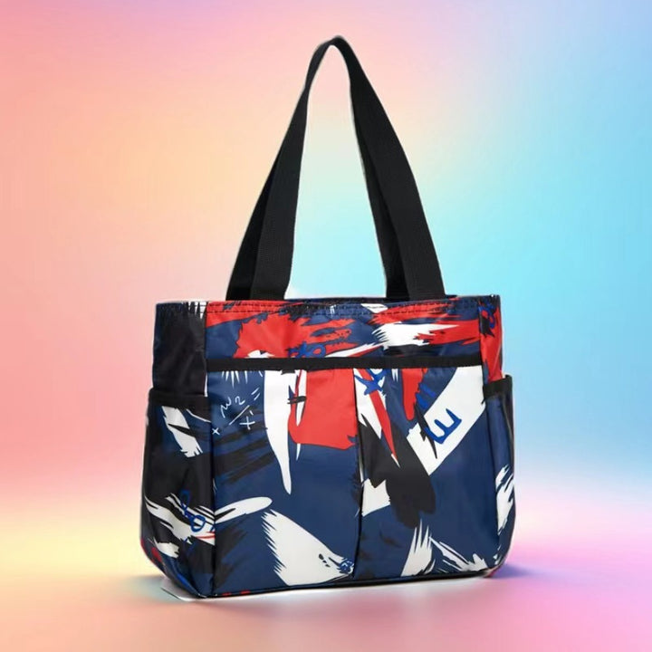 Stylish Striped Multi-Pocket Tote Bag Stornfield