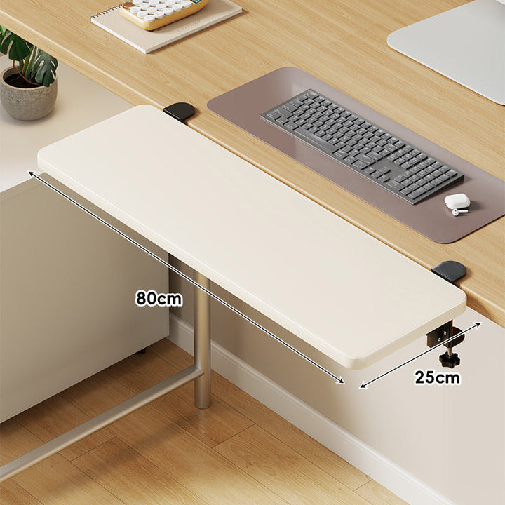 Under-Desk Sliding Keyboard Tray and Desk Extender with Smooth Glide Mount