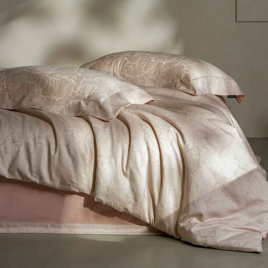 Luxury Jacquard Satin Duvet Cover Set