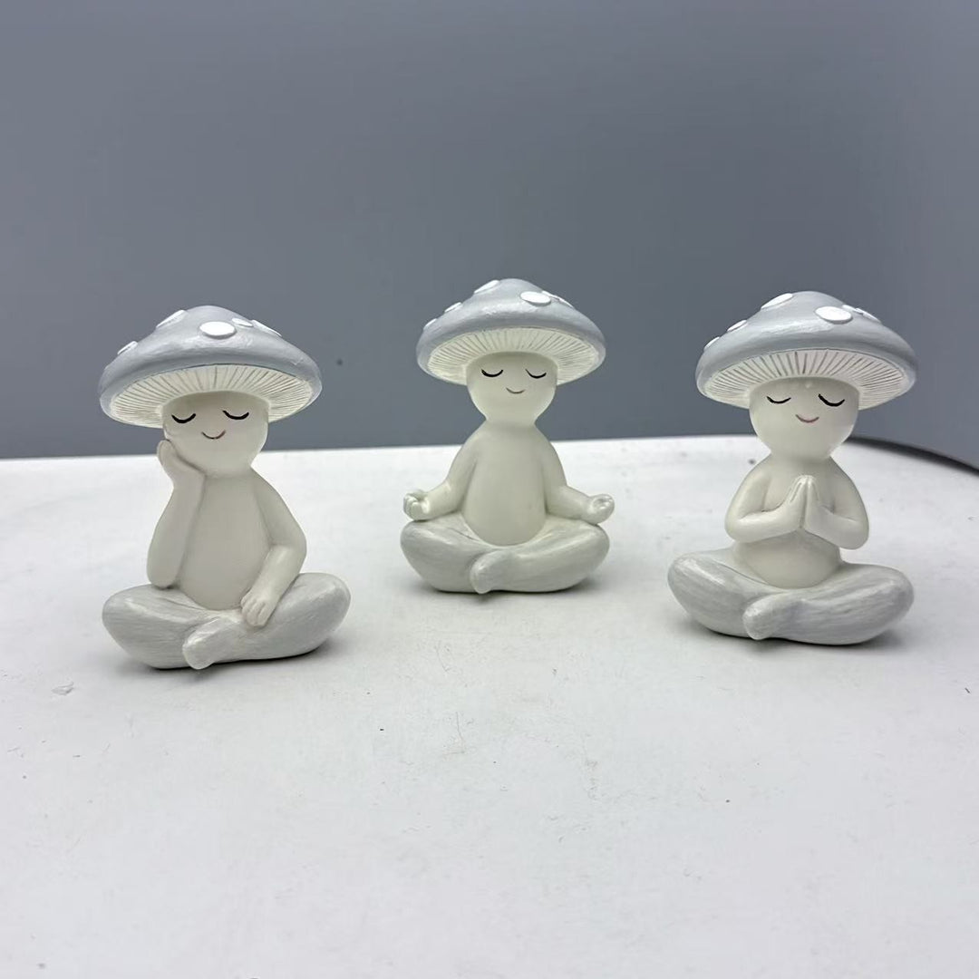 Decorative figure of a meditating mushroom Stornfield
