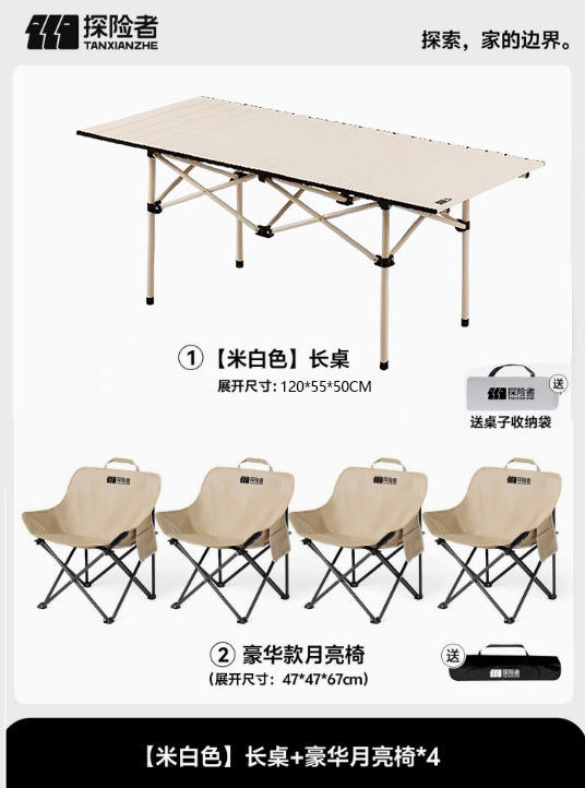 Folding Camping Table With Two Matching Chairs Stornfield