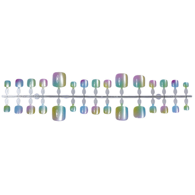 High-Quality Press-On Nail Art Set with Iridescent Finish Stornfield