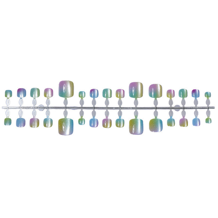 High-Quality Press-On Nail Art Set with Iridescent Finish Stornfield