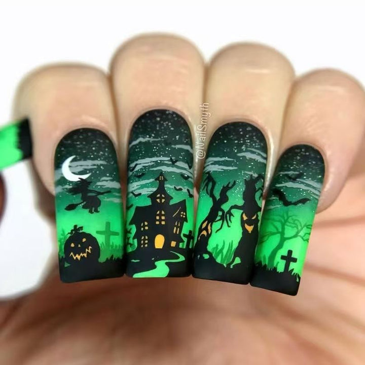 Halloween Artificial Nail Set with Creepy 3D Designs Stornfield