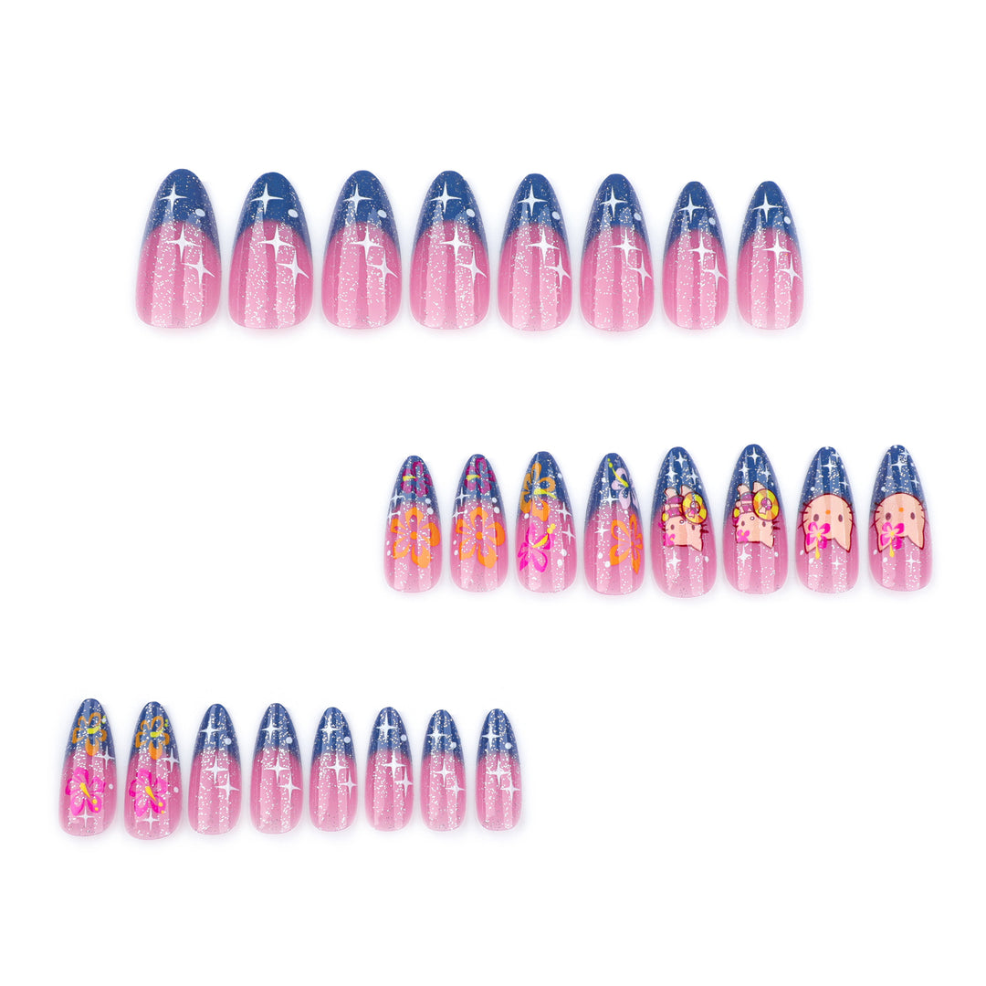 Artistic stiletto nails with playful design Stornfield